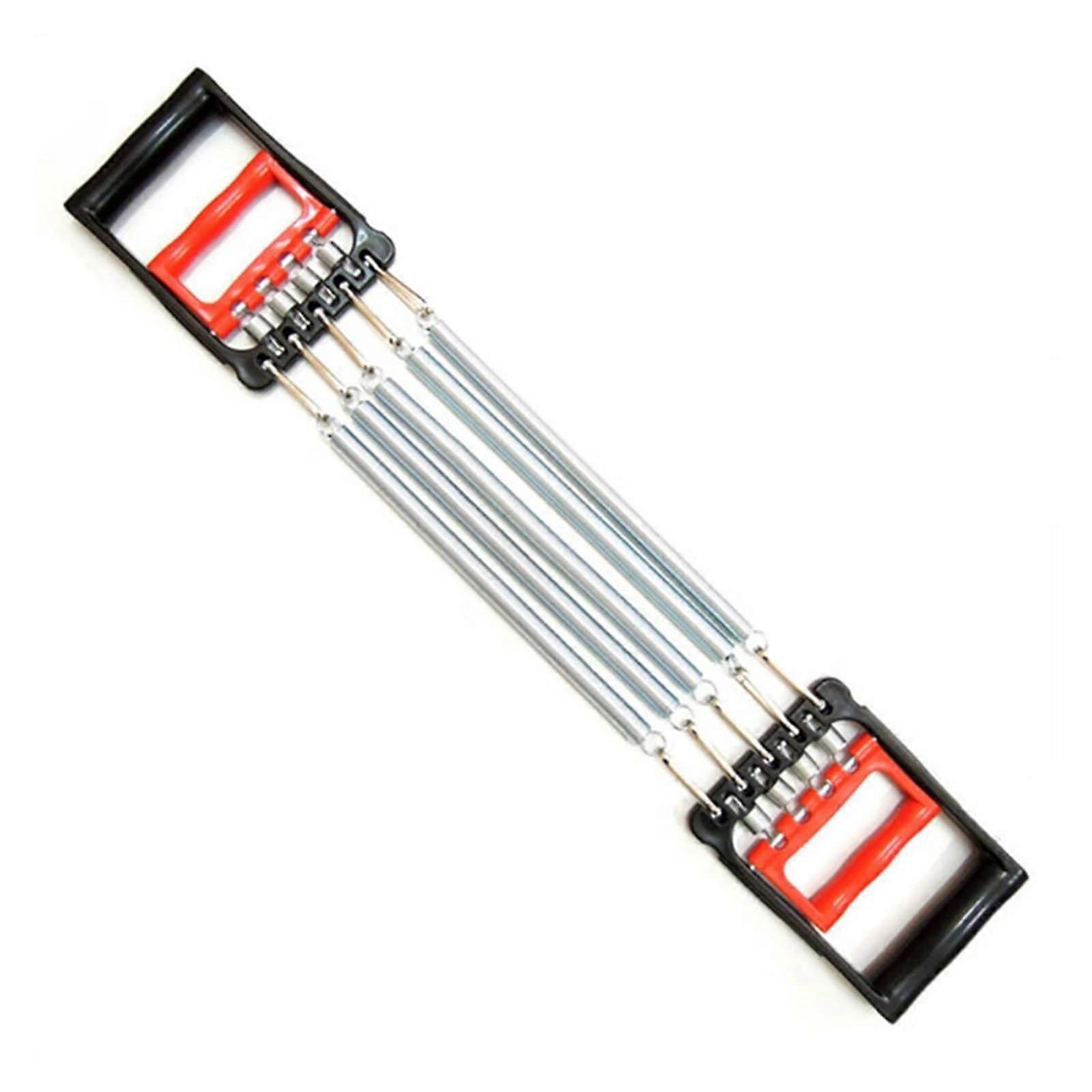 Elastic Spring Resistance Band Chest Expander For Strength Training Hand Gripper Black Red