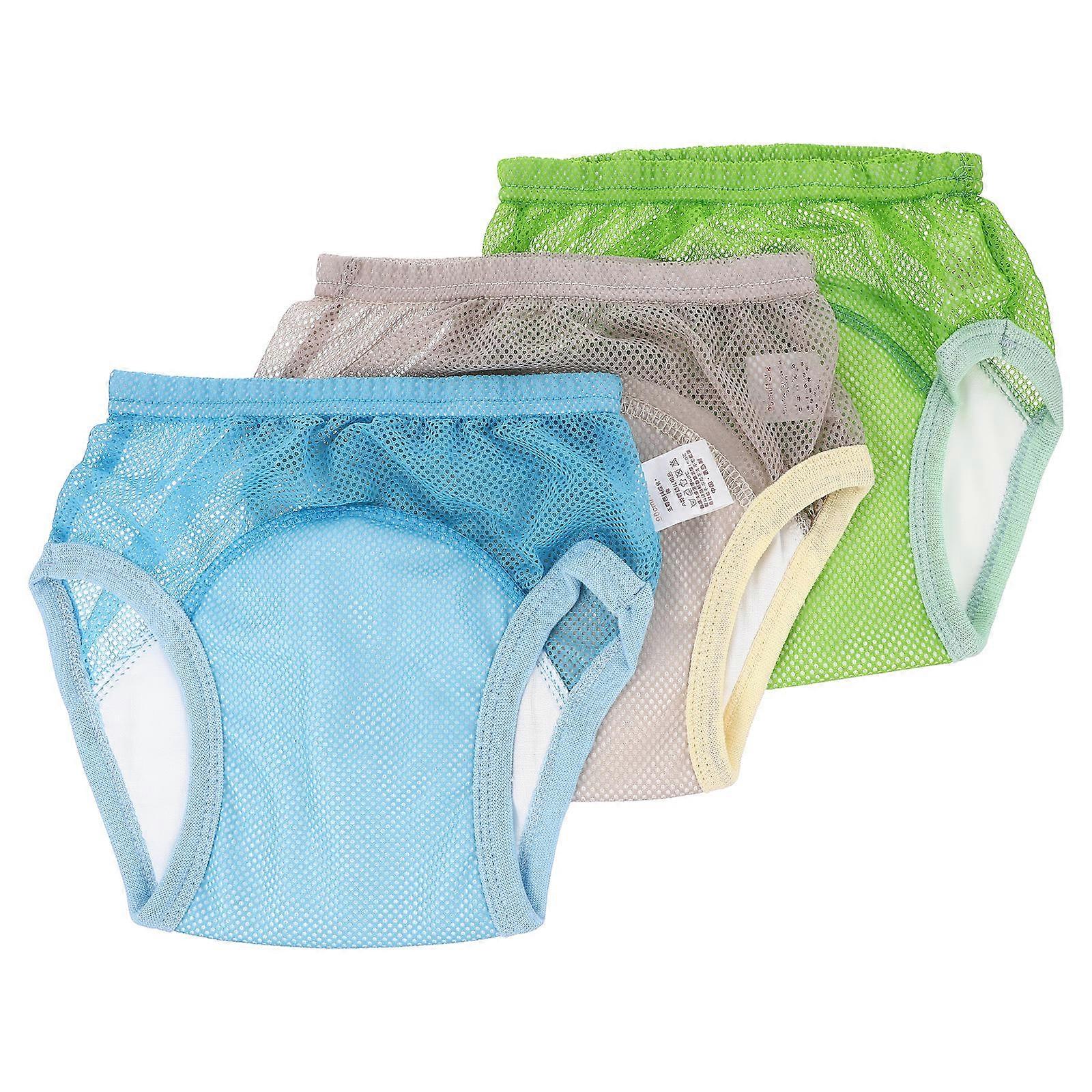 Toddler Training Underwear 3Pcs Breathable 4-Layer Combed Cotton Potty Training Pants Assorted Color Comfortable Soft