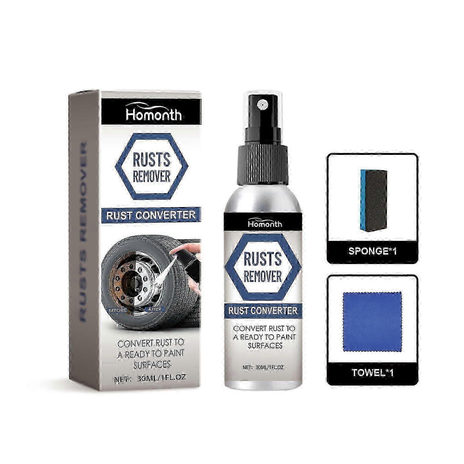 Homonth Car Tire Derusting Spray for Removing Rust and Polishing Steel Rings, Dustproof Formula