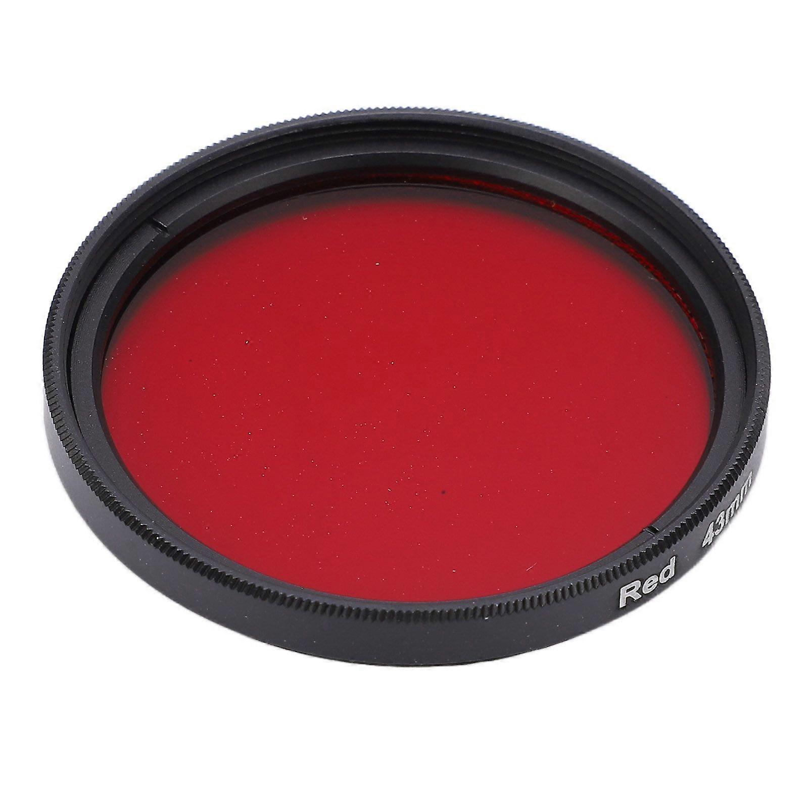 Waterproof Camera Filter, Full Red Optical Filter for Nikon 43mm Camera Lens
