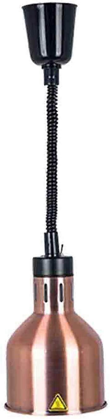 Food Warmer Lamp with Telescopic Design for Pizza Display, Single Head Heating Light, Bronze Finish, 220V