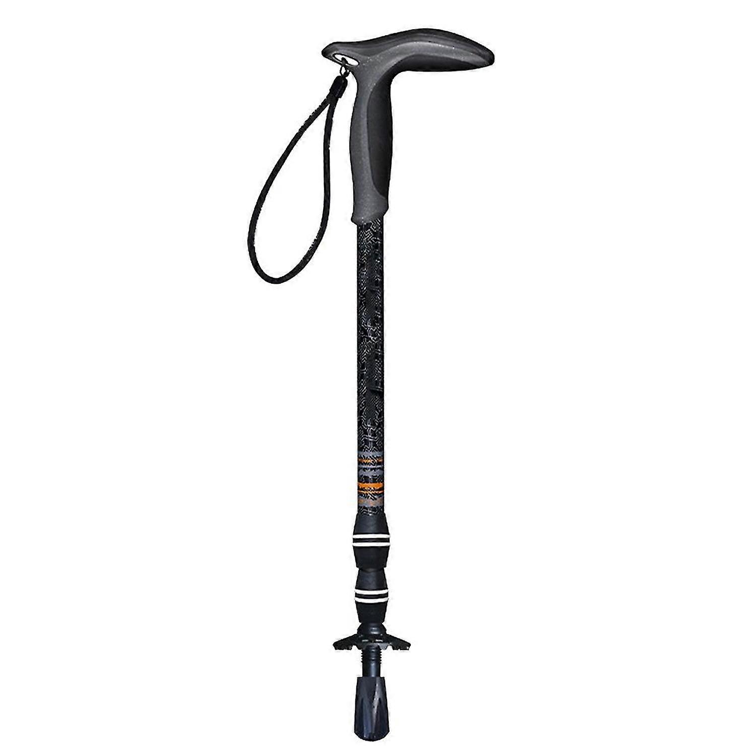 Carbon Fiber Internal Lock T Curved Handle Trekking Pole Walking Outdoor Walking Stick