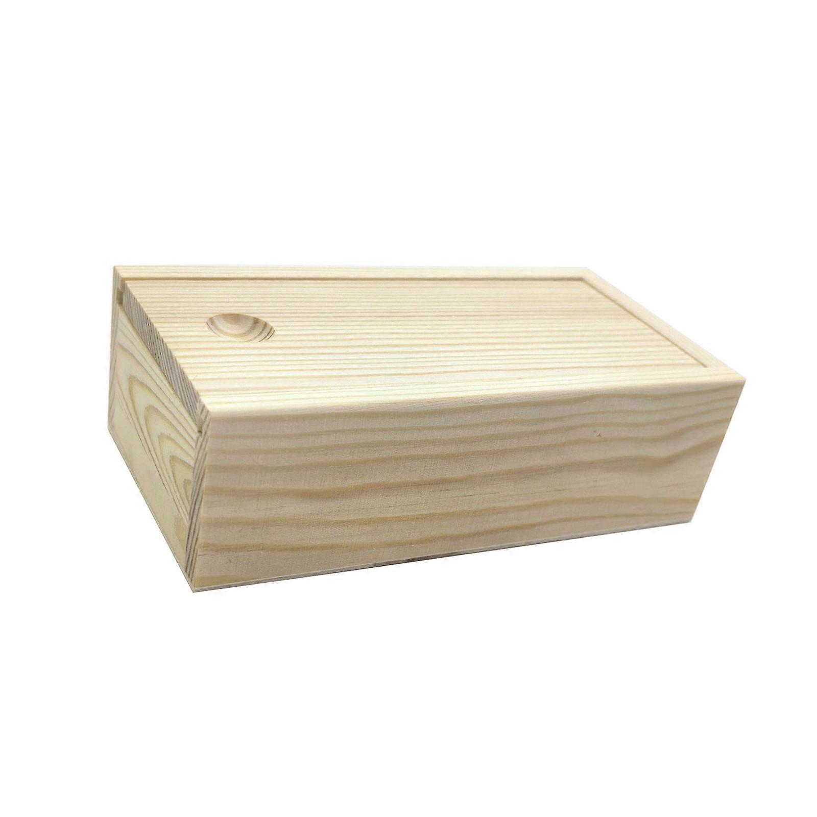 Gliding Pine Wood Storage Container With Generous Capacity Ideal for Stationery Craft Materials Storage  Medium size