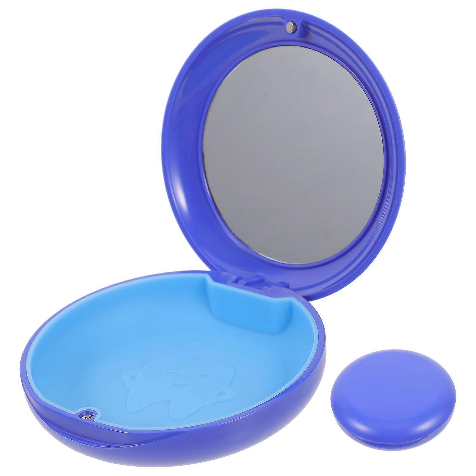 Reusable Blue Denture Protector Case for Storage Use 4Pcs Set