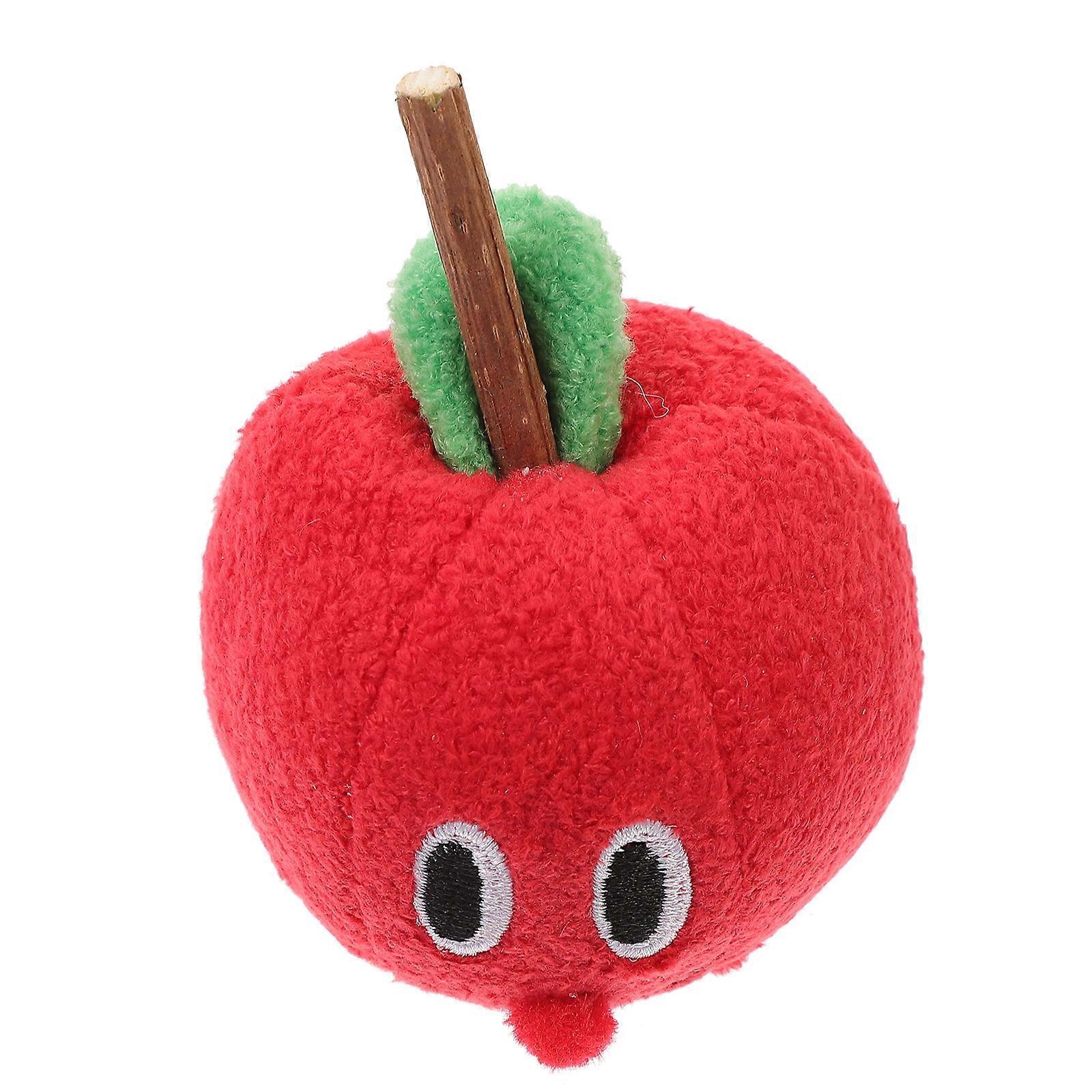 Kitten Toys Silvervine Cat Chew Stick Plush Fruit Design for Teeth Cleaning 4Pcs