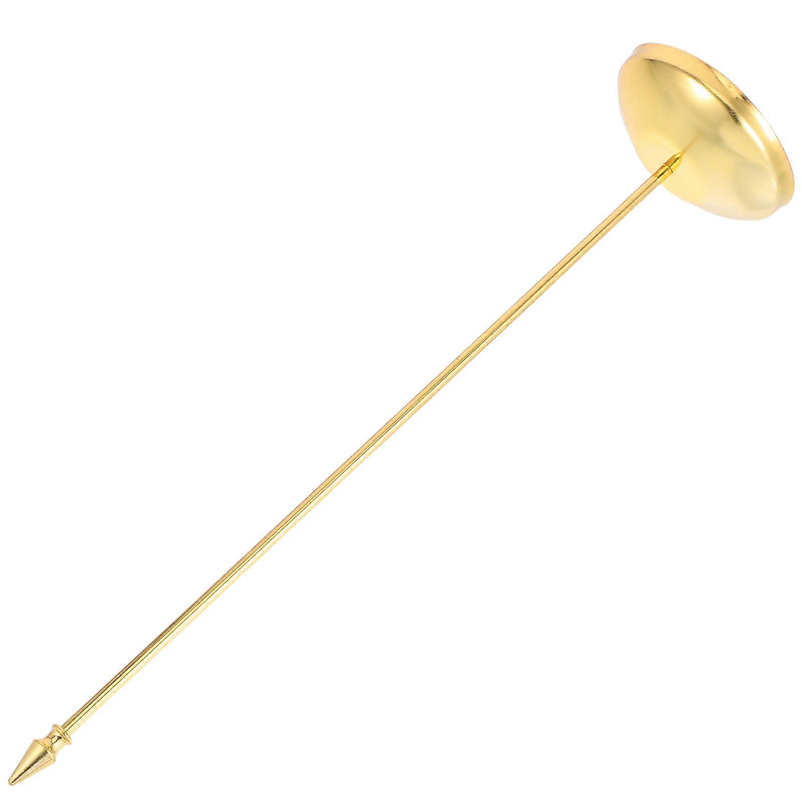 Office Desk Flag Holder Flag Pole for Table Use 2Pcs Golden Metal