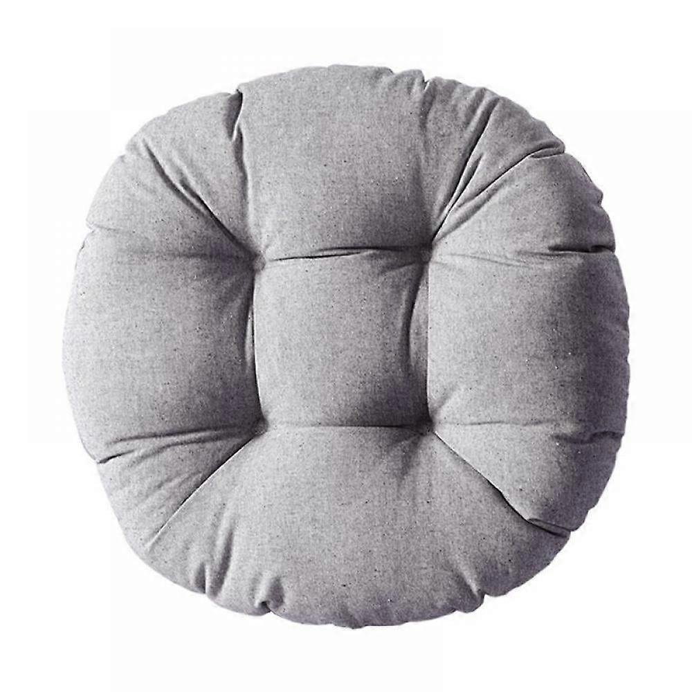 20" Round Bar Stool Cushion, Linen Fabric and Thick Padding Comfortable Sitting for Round Wooden/Metal Stools Beige