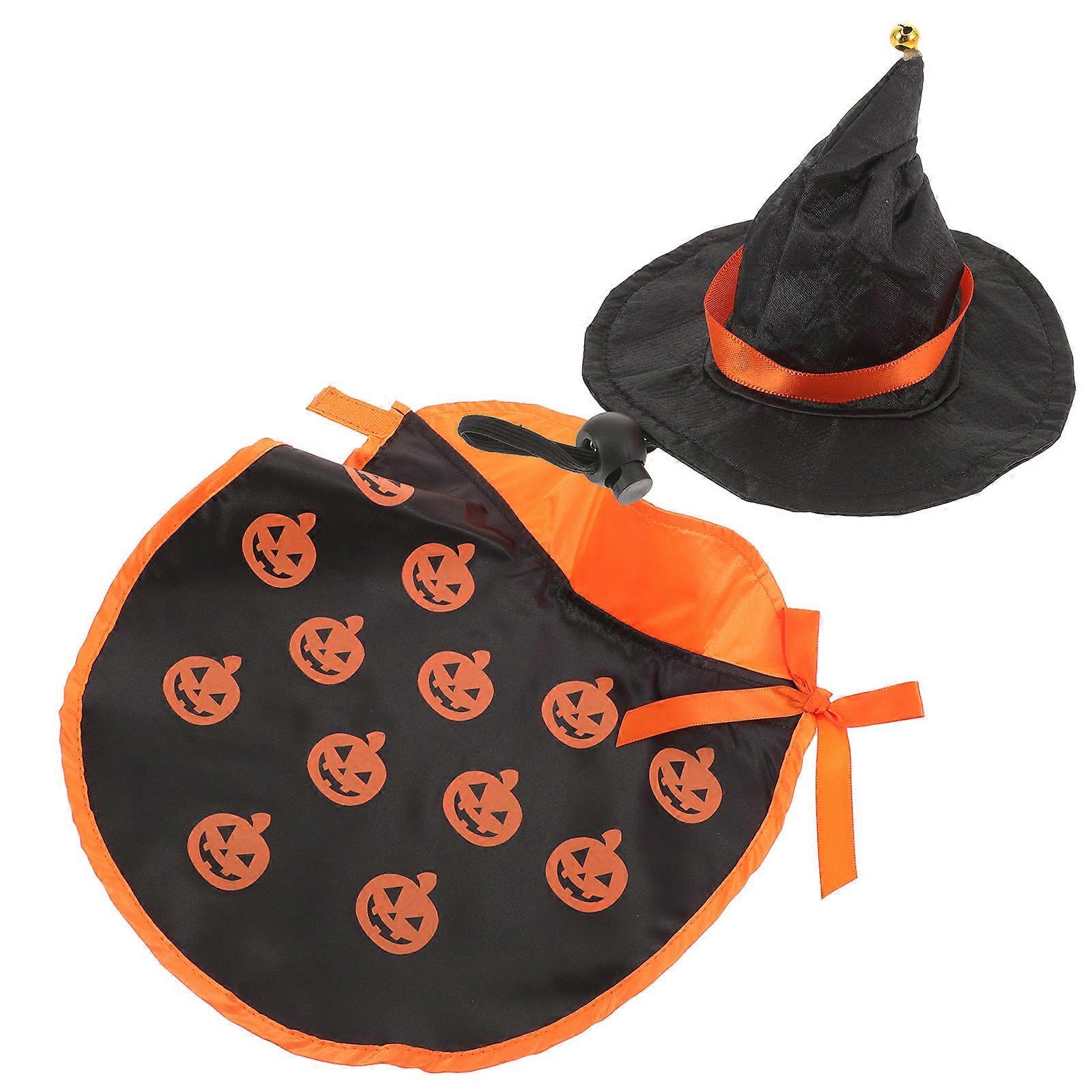Cloak and Hat Halloween Pet Costume Set for Cats
