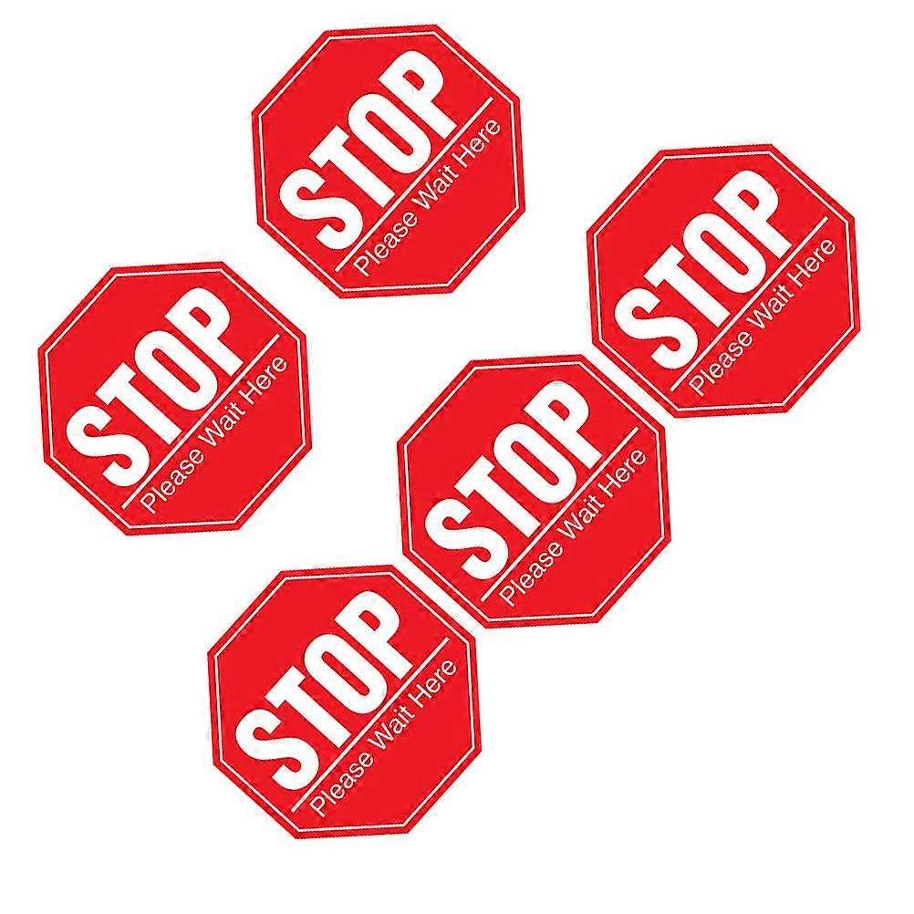 Keep Distance Sticker Public Places for Reminding Use 20 Sheets Red Decals