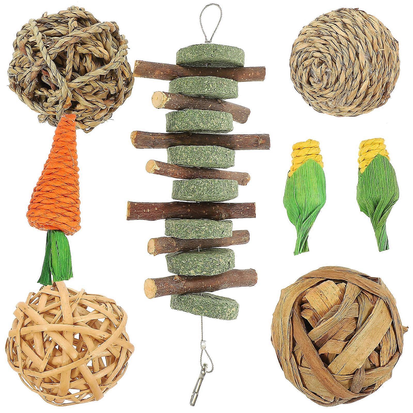 Guinea Pig Toys Small Pets Enrichment Chew Toys for Teeth 40Pcs Set