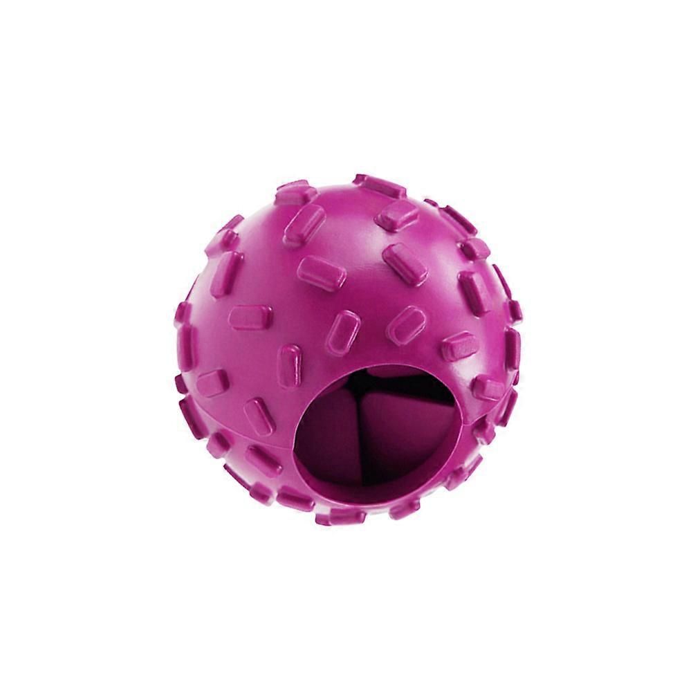 Interactive Play Dog Leaking Food Toy In Purple 9X9X9cm For Feeding Time 1Pack