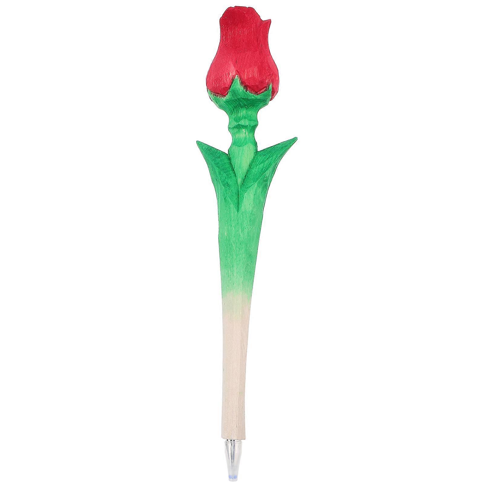Gel Ink Pen Creative Rose Design Pen for Writing Use 3Pcs Pack