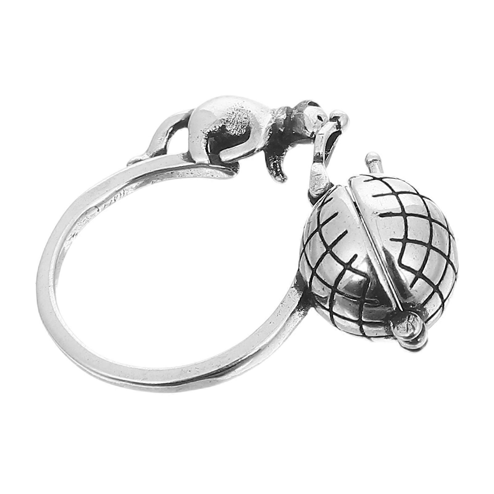 Cat Portable Ring Vintage for Decoration 4Pcs Adjustable Aromatherapy Finger Ring