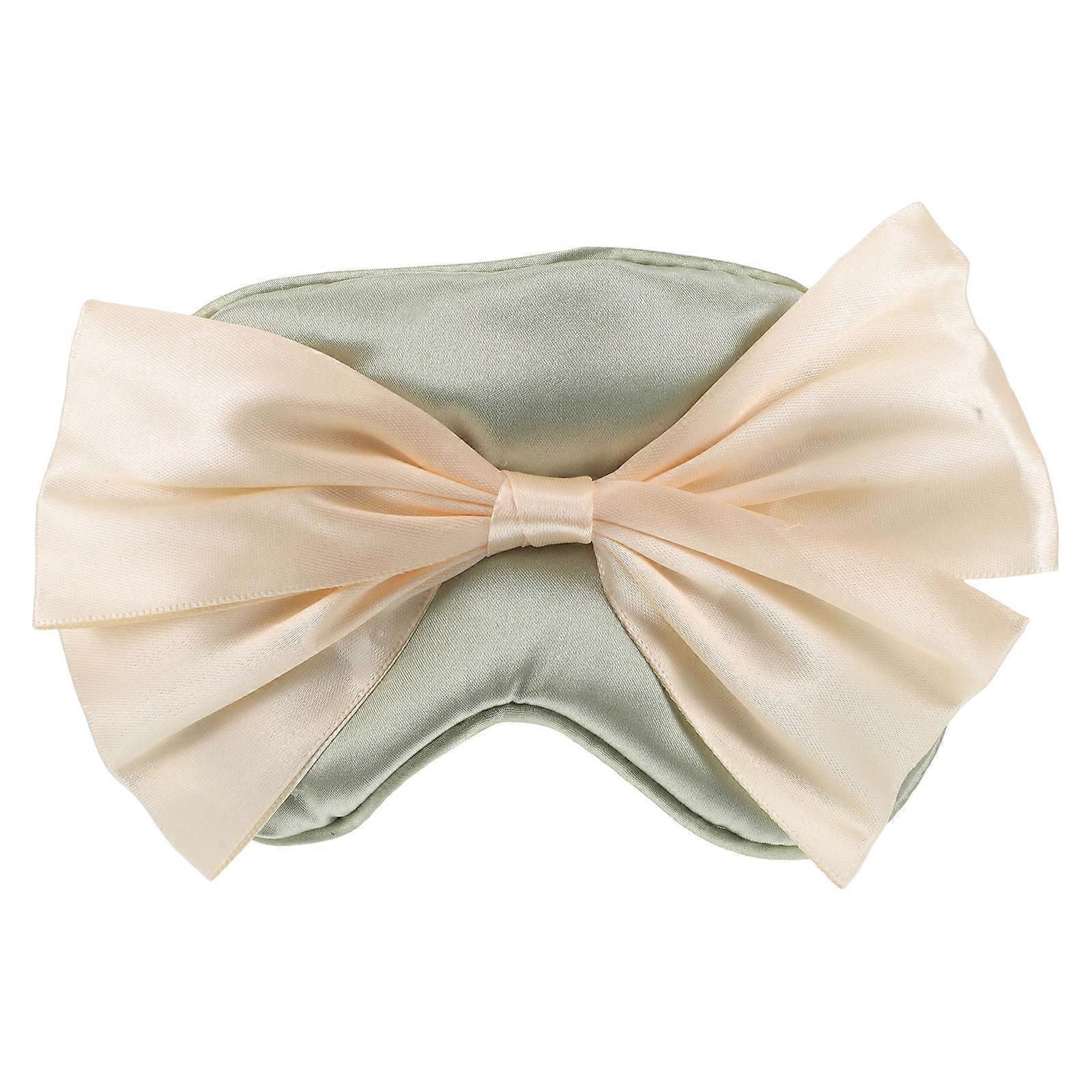 Silk Bow Eye Mask for Sleeping 4Pcs Light Green Comfortable Adjustable Masks