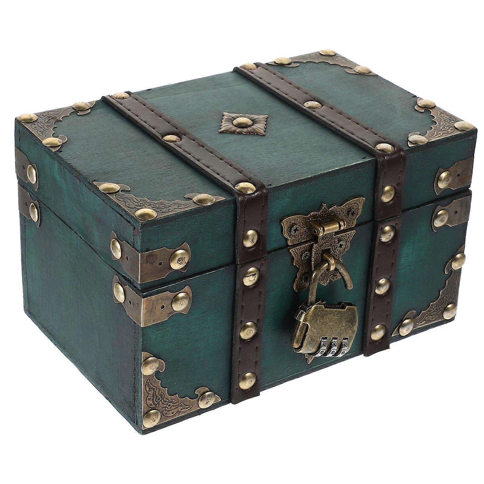 Wood Treasure Box for Storage Use 4Pcs Vintage Multipurpose Storage Box