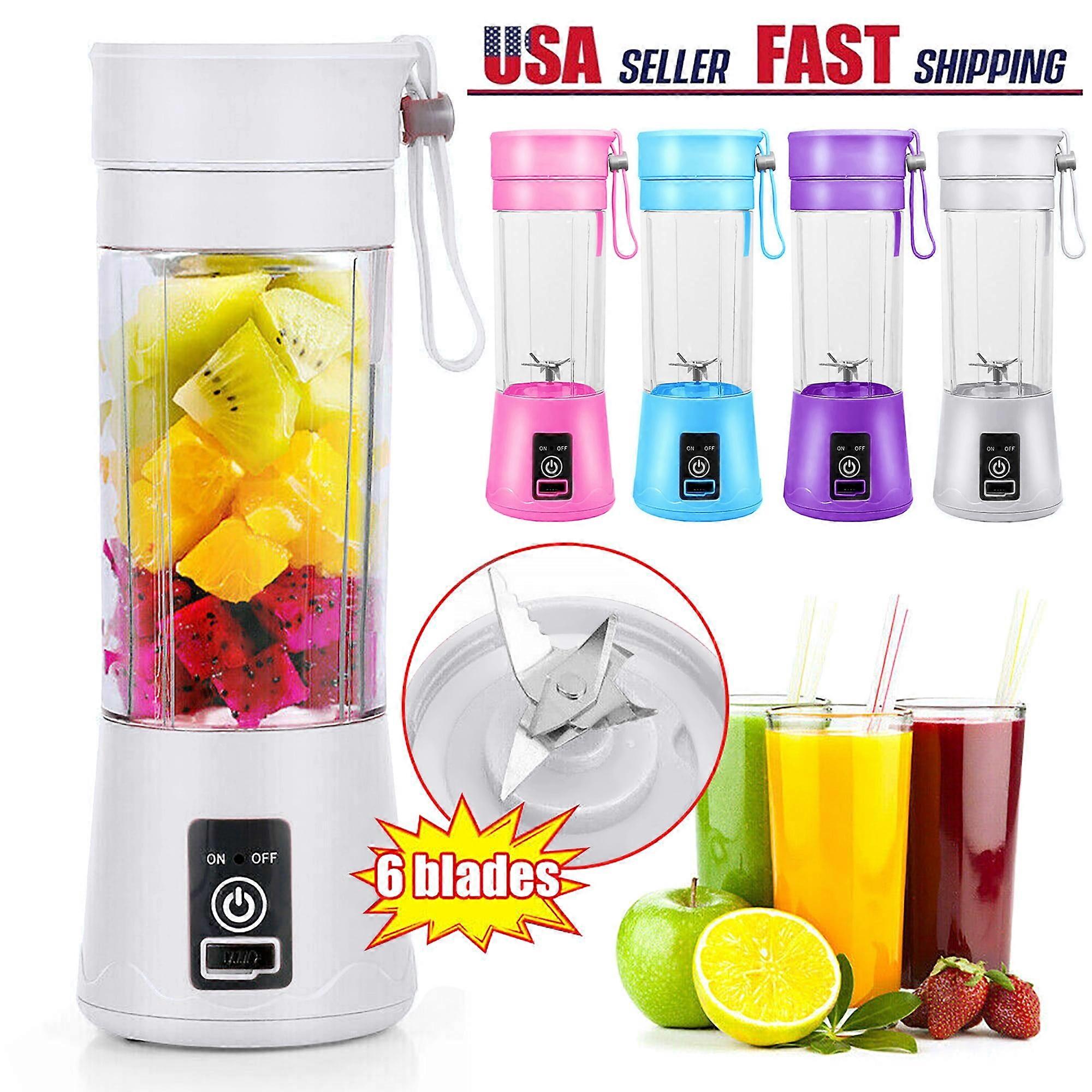 Portable Blender Mini Personal Size for Smoothies, Shakes & Juice - 6 Blades, USB Rechargeable, Travel Cup - Compatible with XYZ
