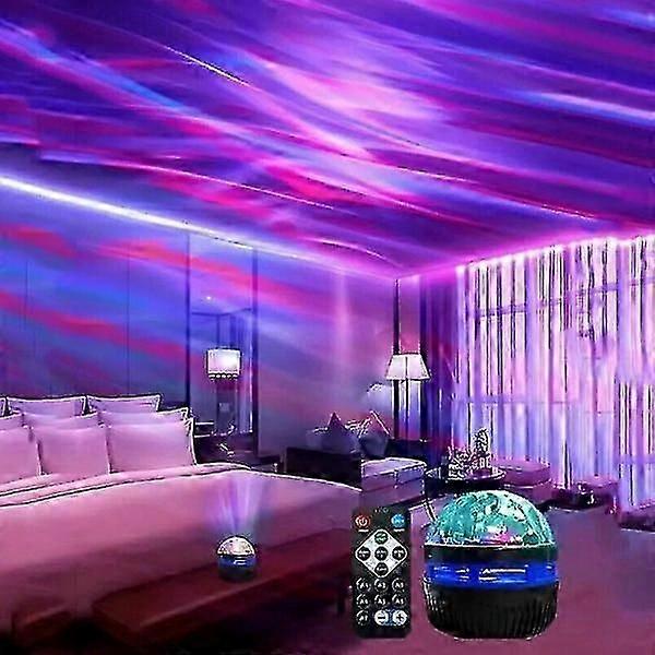Northern Lights, Galaxy Projection Lamp, Rotating Water Ripple Atmosphere Light, Aurora Starry Sky Projection Light
