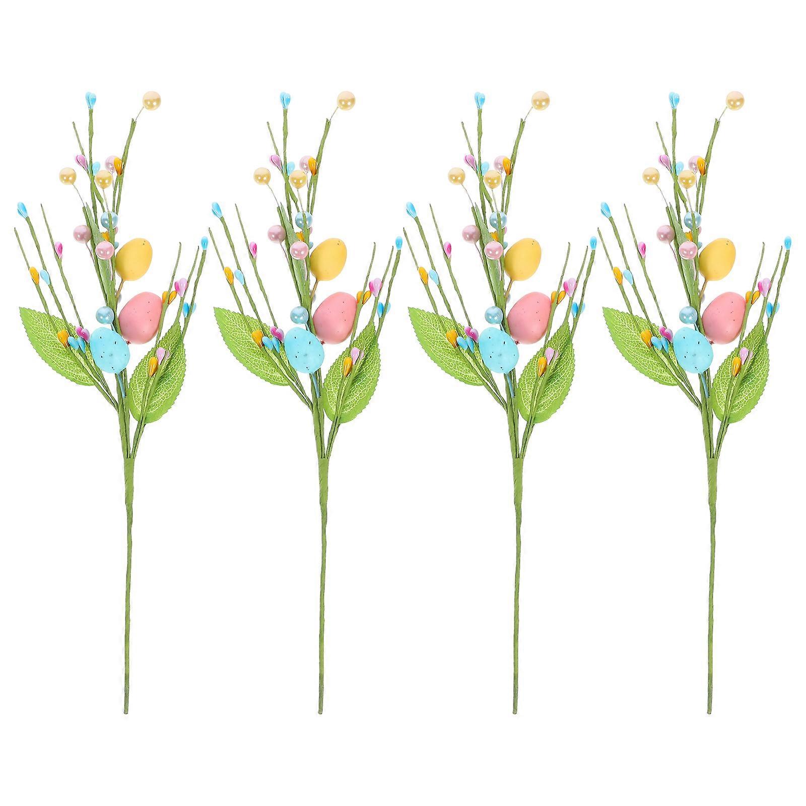 Easter Egg Branches Artificial Egg Picks for Decor 8Pcs Collection