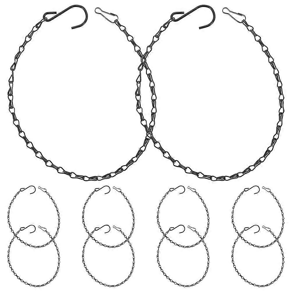 Black Hanging Basket Chains for Flowerpot Use 15Pcs Durable Iron Chains