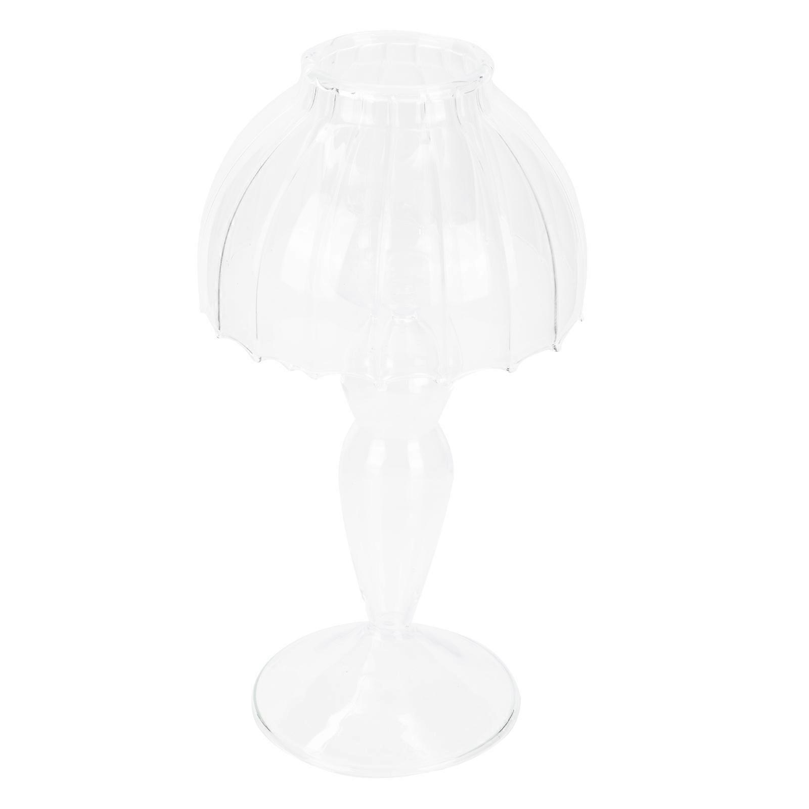 Home Decor Glass Candleholder Practical Candleholder for 2Pcs