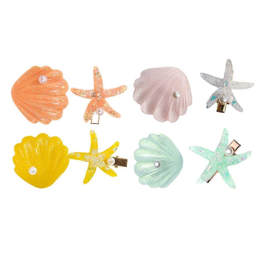 Shell Kids Hairpins Hair Clips for Decoration 16Pcs Colorful Hair Accessories