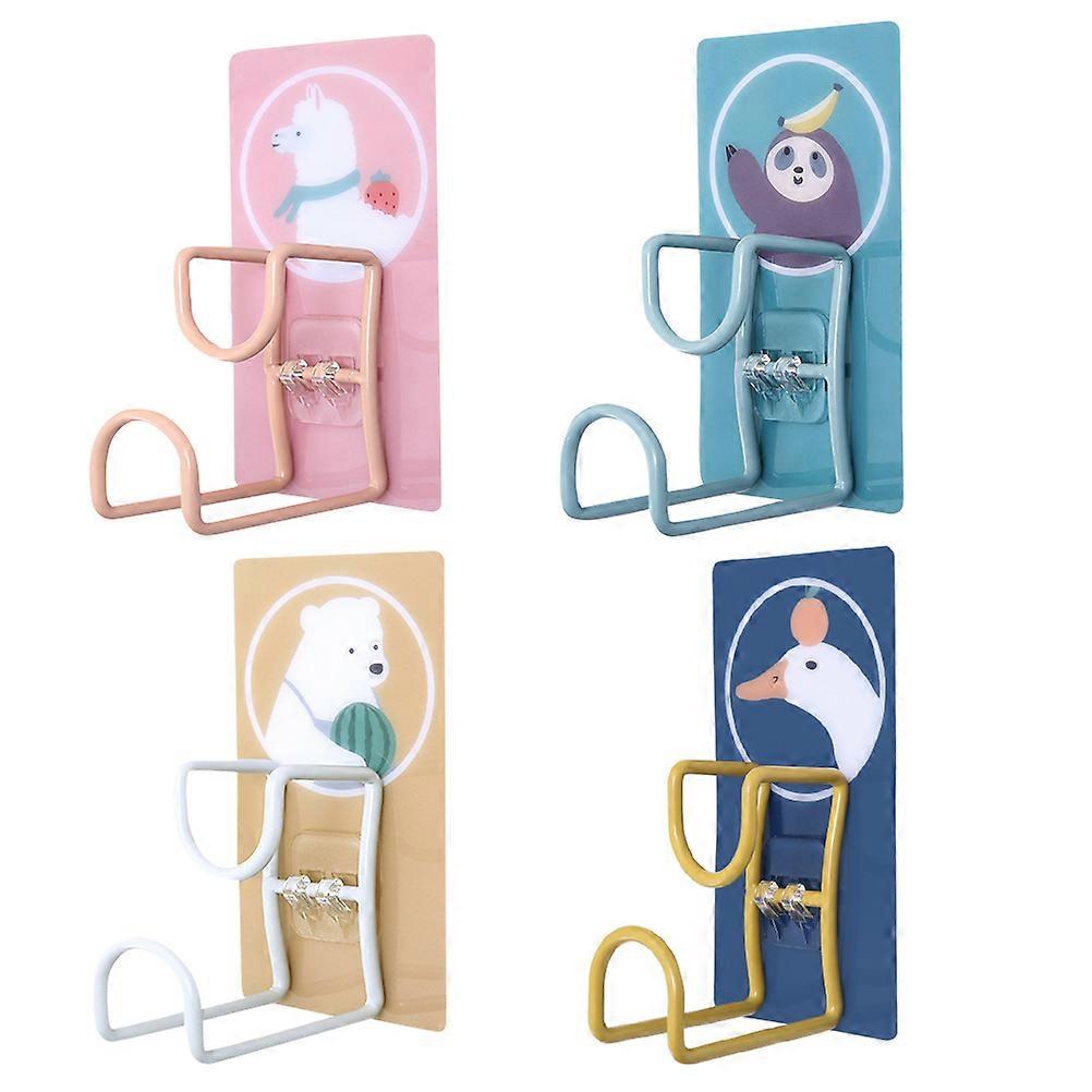 Stainless Steel 2Pcs Traceless Wall Rack For Basin Bag With Suitable For Bathroom Use And Household Users In Blue Color