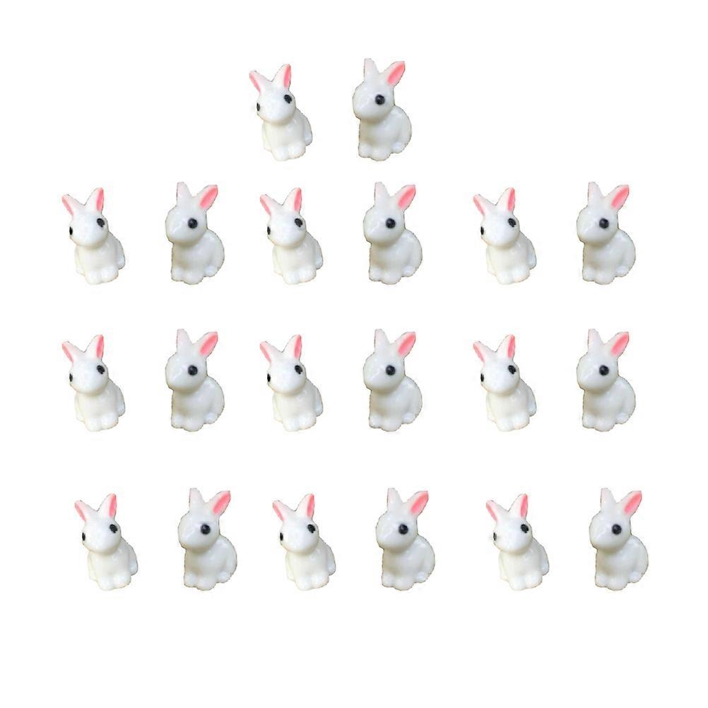 Rabbit Shaped Desktop Decor Tabletop Ornament for Decoration 20Pcs
