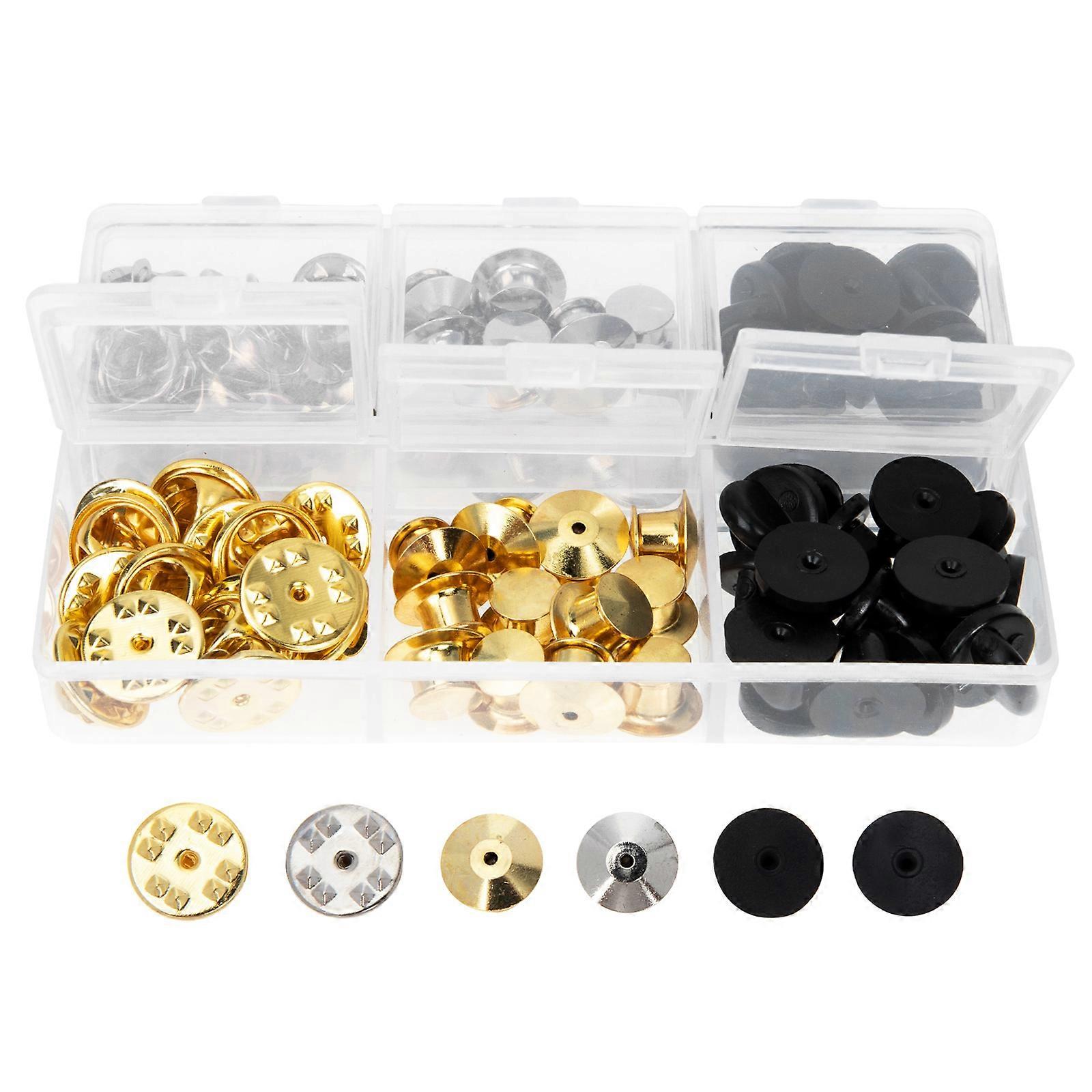 84Pcs Metal Locking Pin Backs for Decor Multi-Use Decorative Pin Back Set