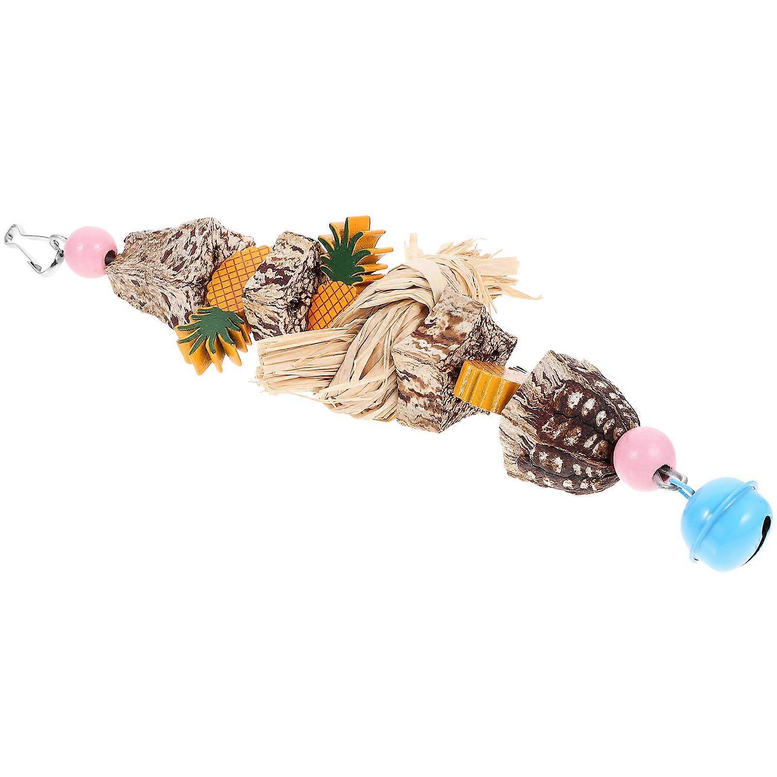 Creative Bird Hanging Plaything For Chewing And Swinging Use Suitable For Parakeets And Other Small Birds In 1 Set