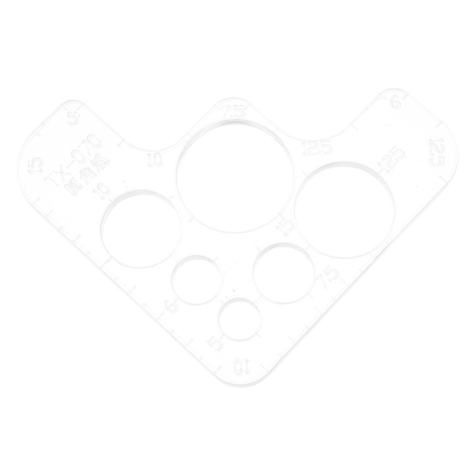 Round Corner Ruler 2Pcs Acrylic Circle Template For Artisans Crafting 3.5X3.5X0.2In Transparent Easy To Use