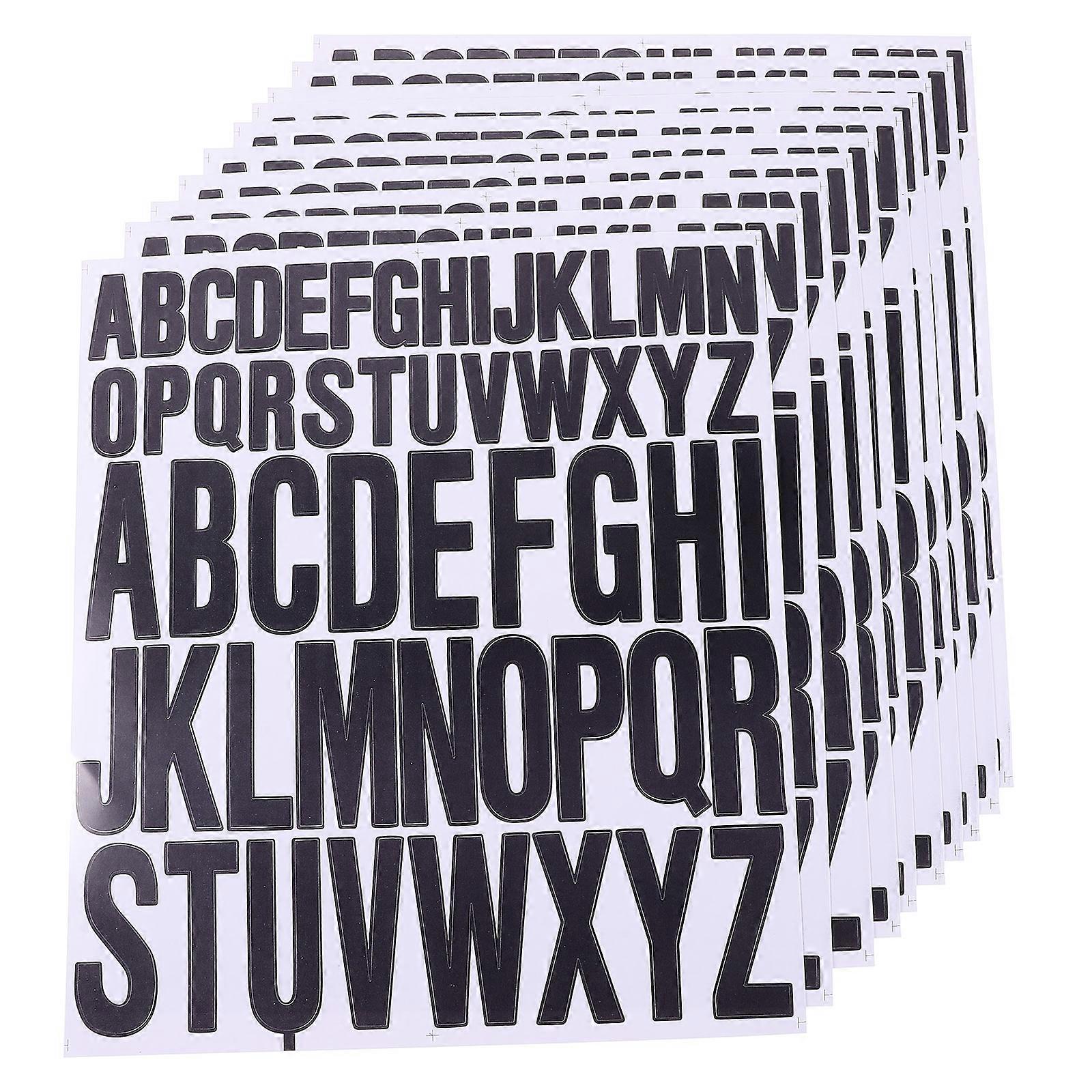 Self Adhesive Letter Decals For Craft Making Ideal for Mailbox and Greeting Cards in 40 Sheets of Black PVC Material