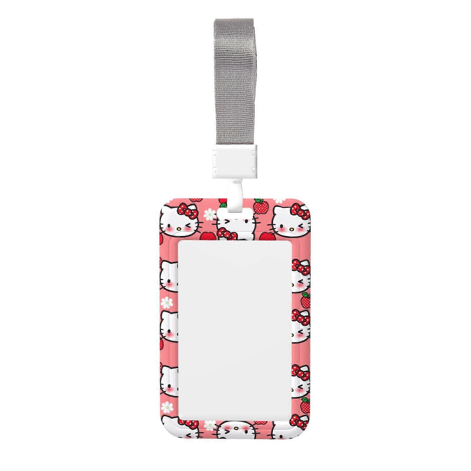 Hello Kitty Lanyard Badge Case (Vertical) - Eco-Friendly, Lightweight & Strong ID Holder 2.5" x 4" with Removable Lanyard