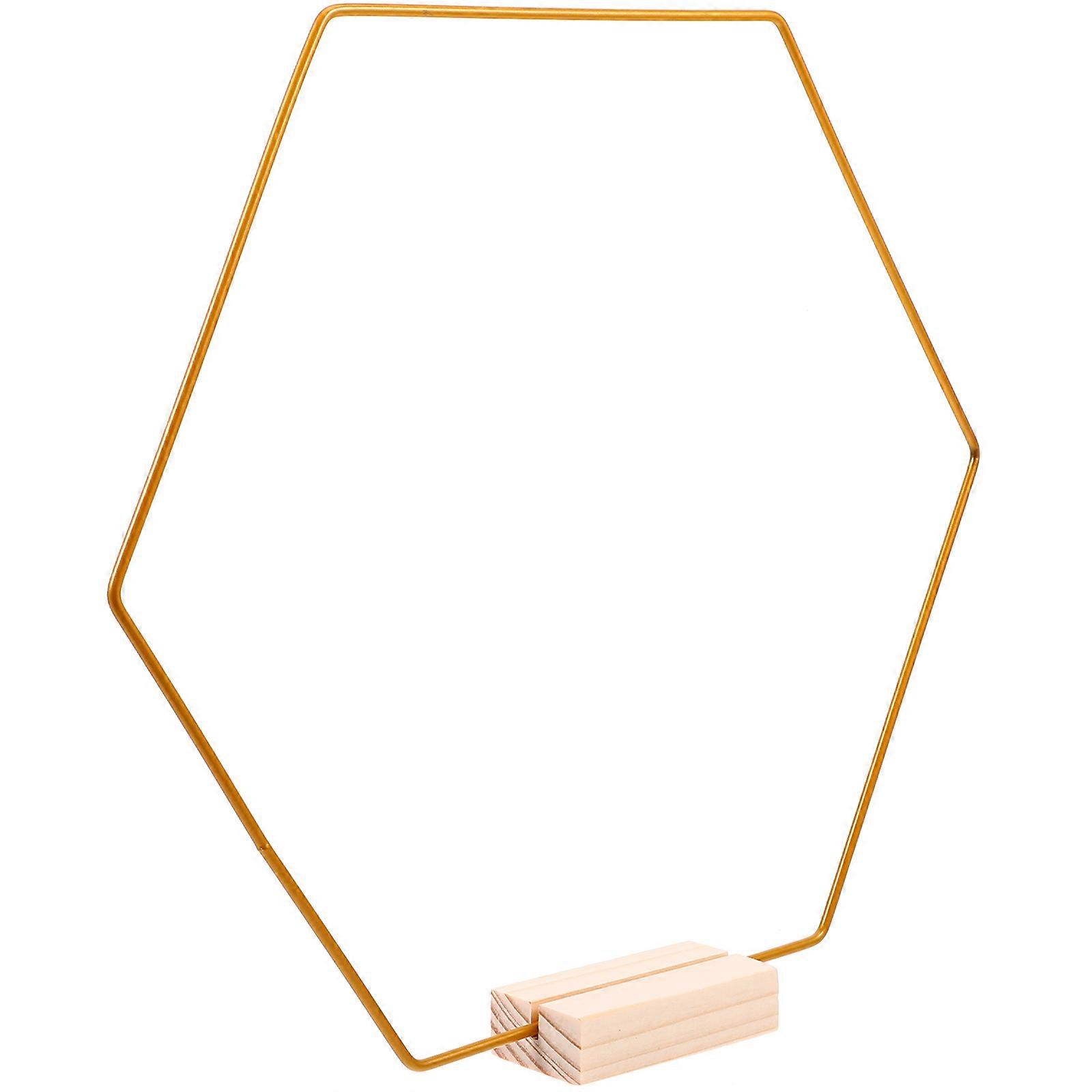 Metal Flower Hoop Wreath Frame for DIY with Desktop Stand 3Sets