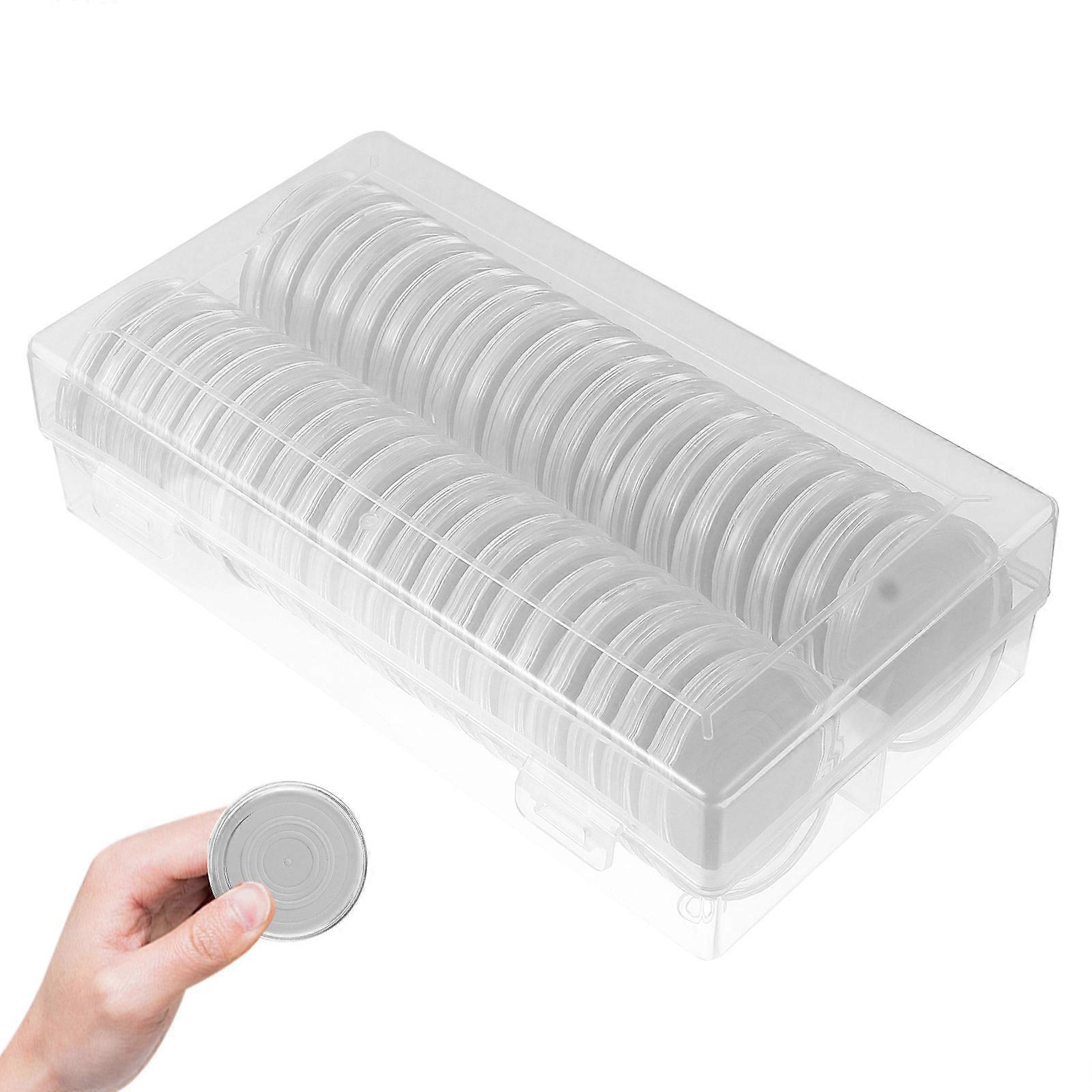 Coin Holder Capsules Assorted Color Plastic Coin Container for Storage 160Pcs
