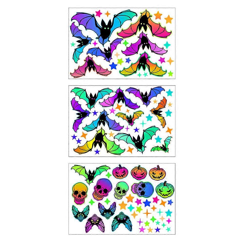 Halloween Wall Decor Stickers Glowing In The Star Decals Assorted Color 30x20cm Wall Decoration 3 Sheets