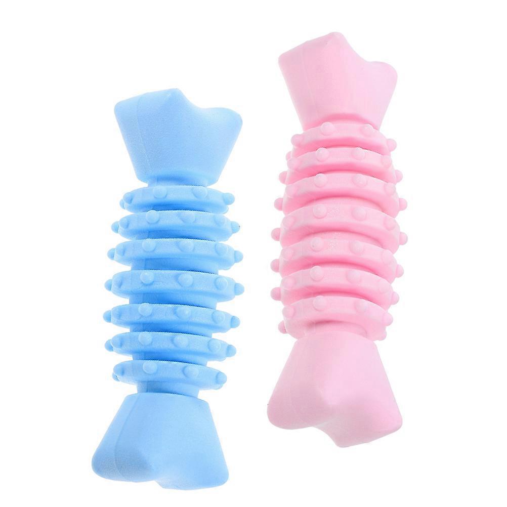 Dog Biting Toy Bone Shape for Teeth Cleaning 4Pcs Chewing Toys