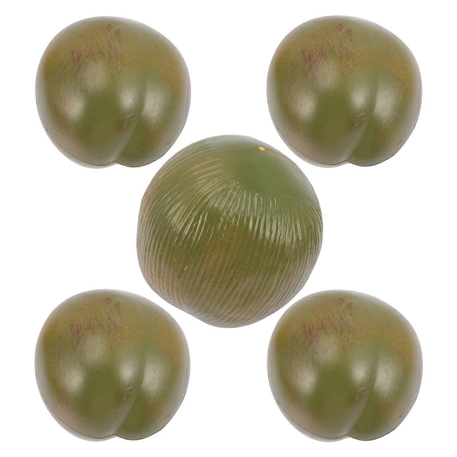 Simulation Coconuts Pendants for Tropical Party Decor 10Pcs