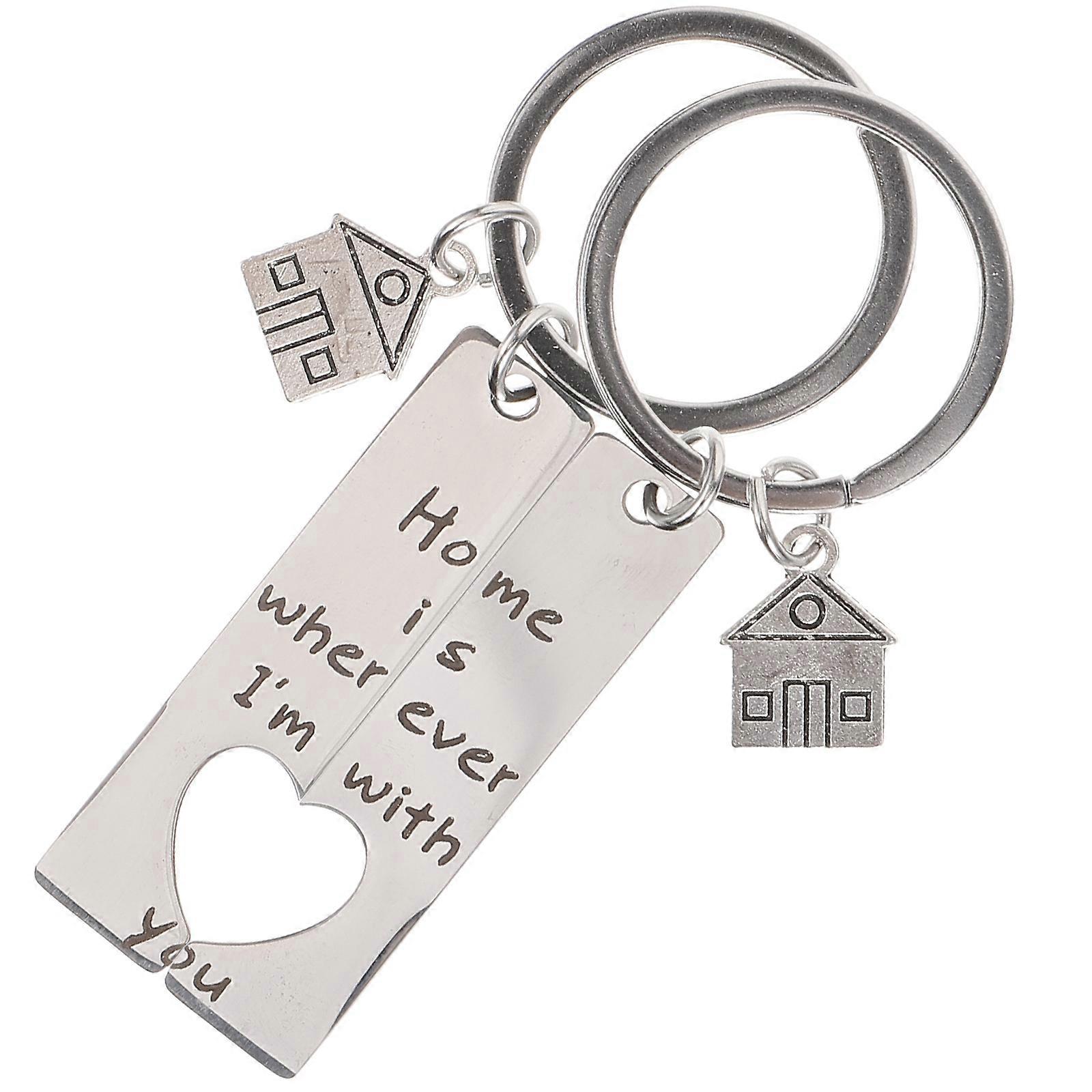 Housewarming Gift Keychain Metal Keychain for Hanging 2Pcs Pack