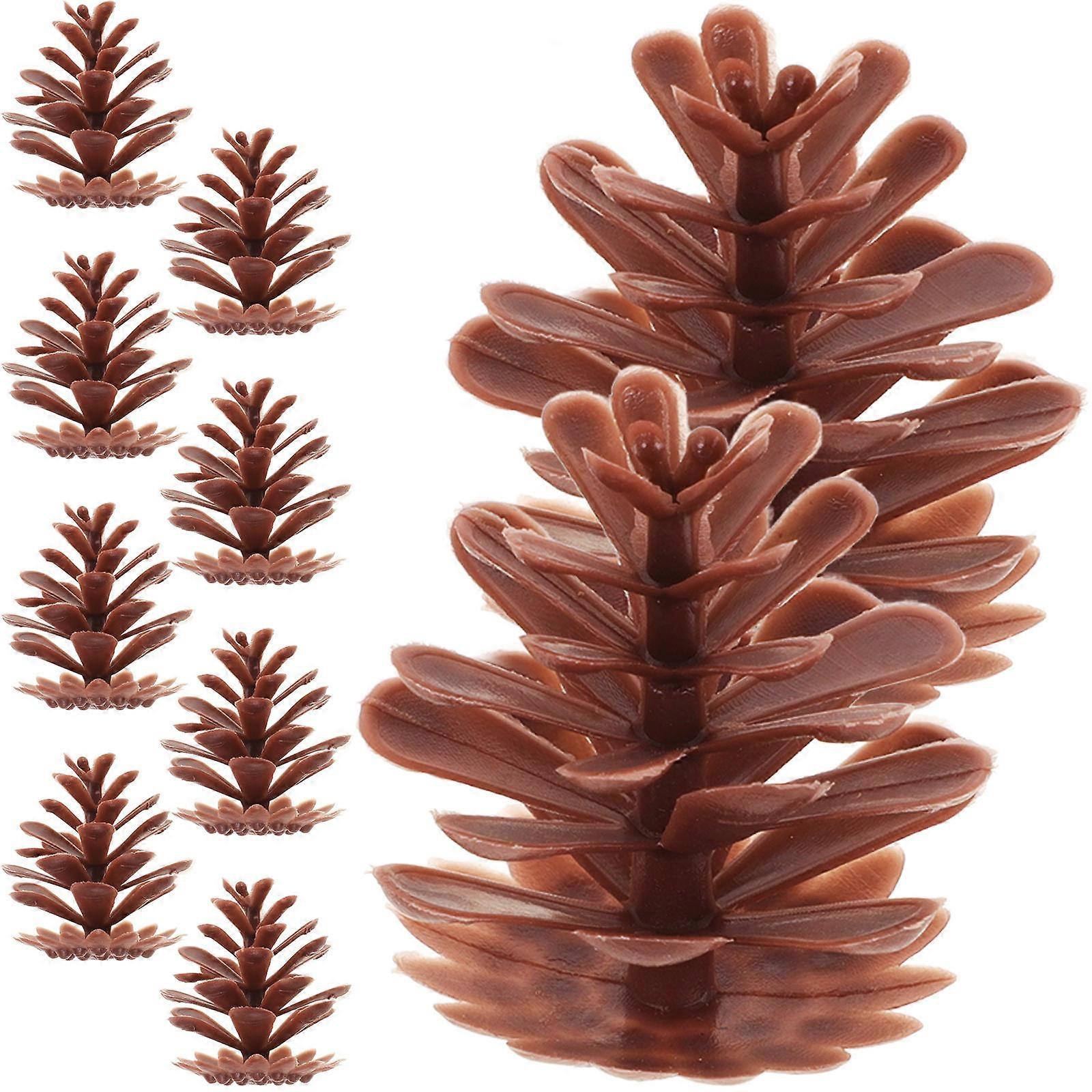 Pine Cones for Crafts Plastic Pine Cones for Party Decorating 250Pcs