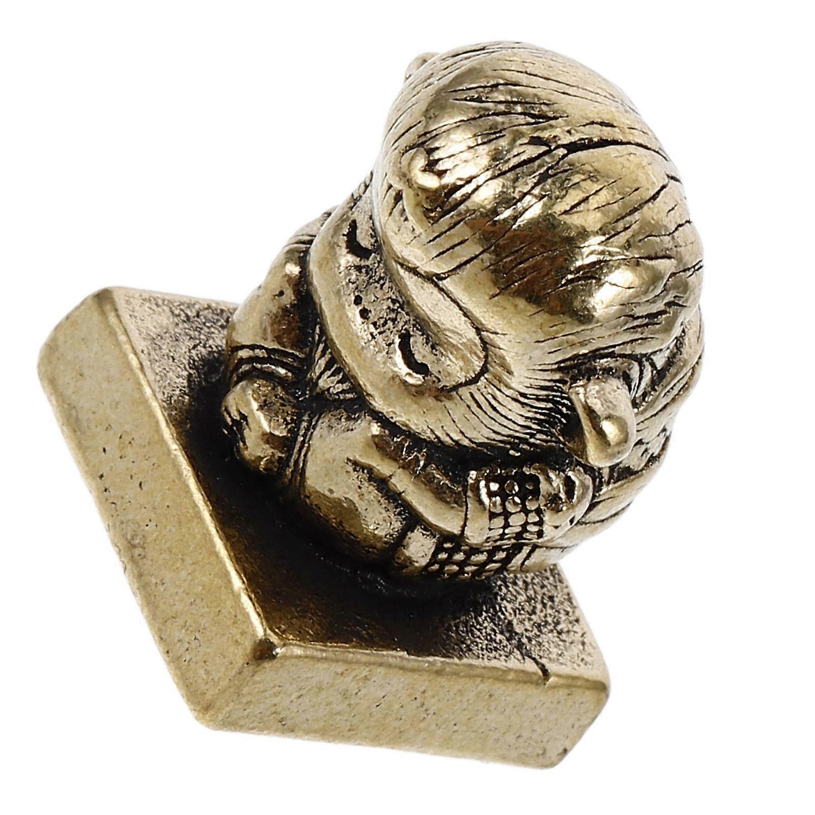 Monkey Brass Stamp Office Stamper Decor for Small Desktop Ornament