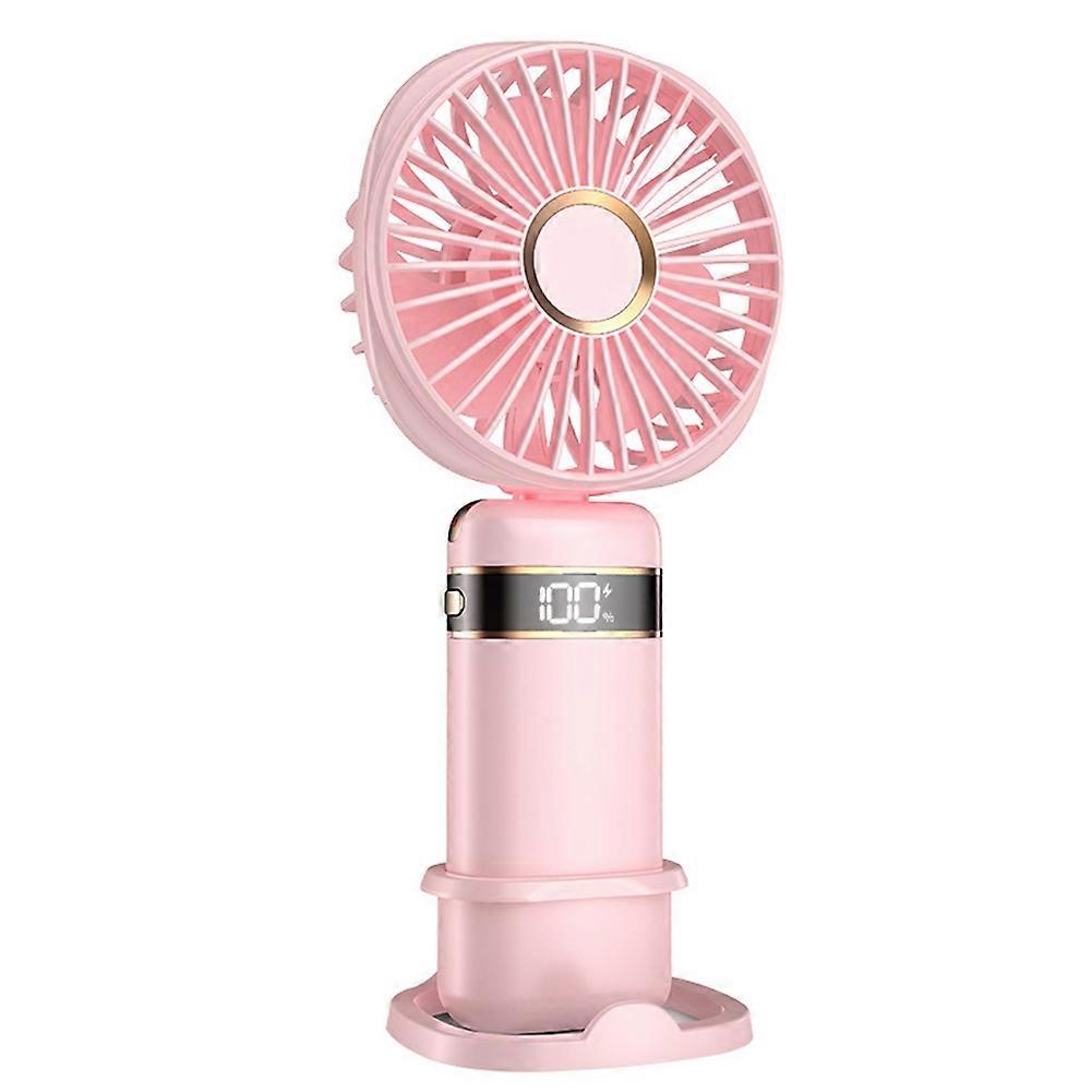 Home Portable Fan with Display on Table Stand Portable Handheld Fan D