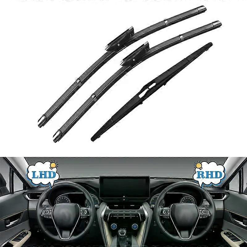 Applies to Front Rear Windshield Windscreen Wiper Blades For Renault Clio III MK3 RS Window Hatchback Estate 3pc 2005 - 2014 2011 2010 2009