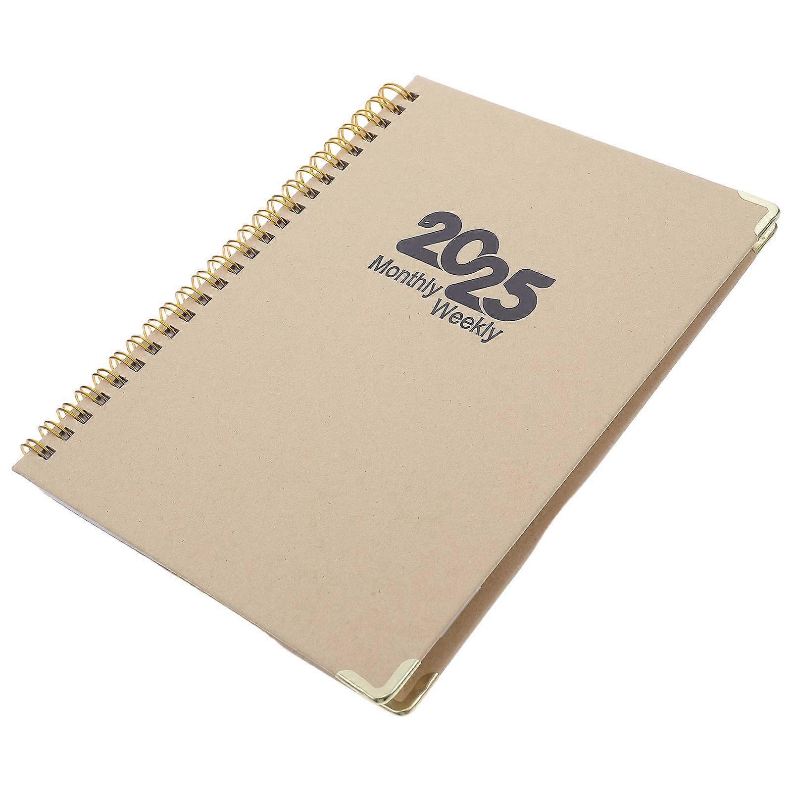 Work Planner Kraft Paper Notebook for Weekly Scheduling 5Pcs Set