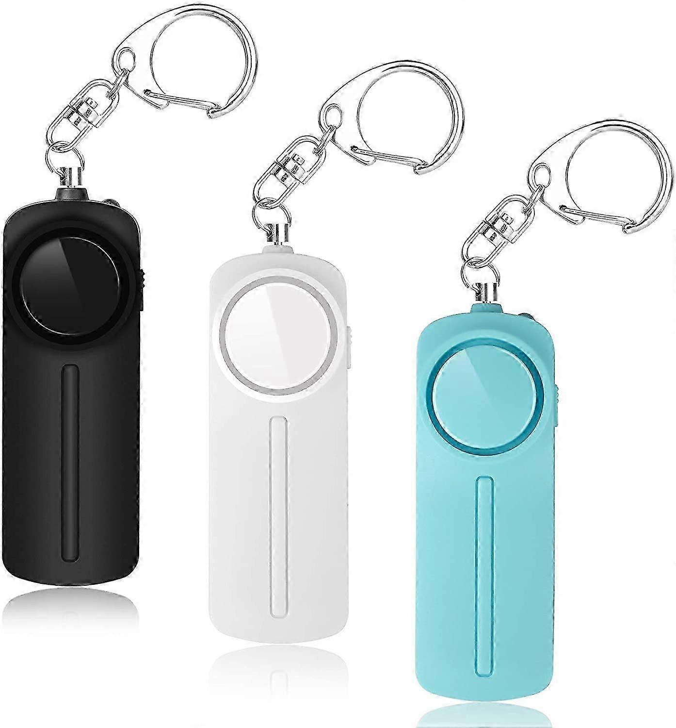 3pcs Personal Alarm, 130DB Loud Siren with LED Light for Safety