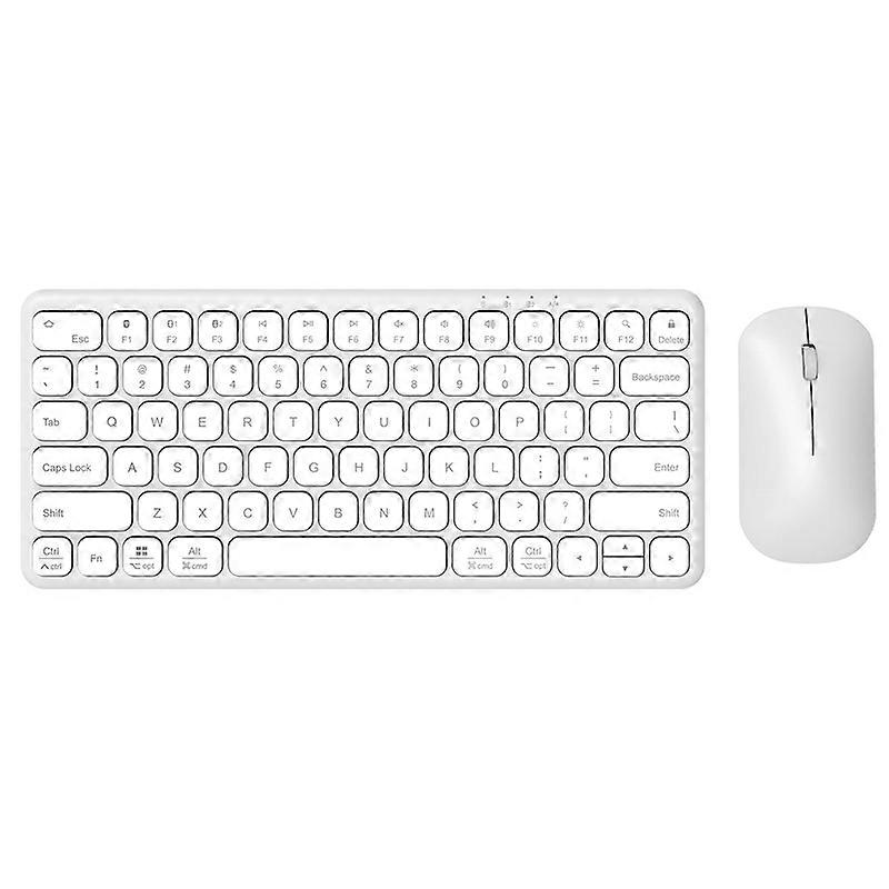 B087 2.4G Wireless Keyboard and Mouse Keyboard Mouse Set White
