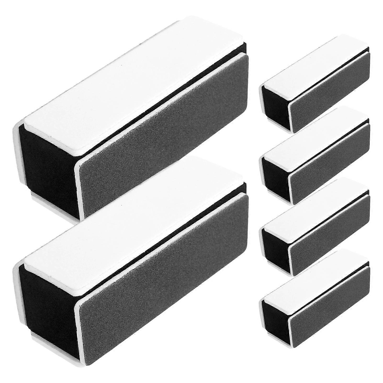 Nail File Buffer Four Sided Nail Polishing Strip Board 6Pcs Grey