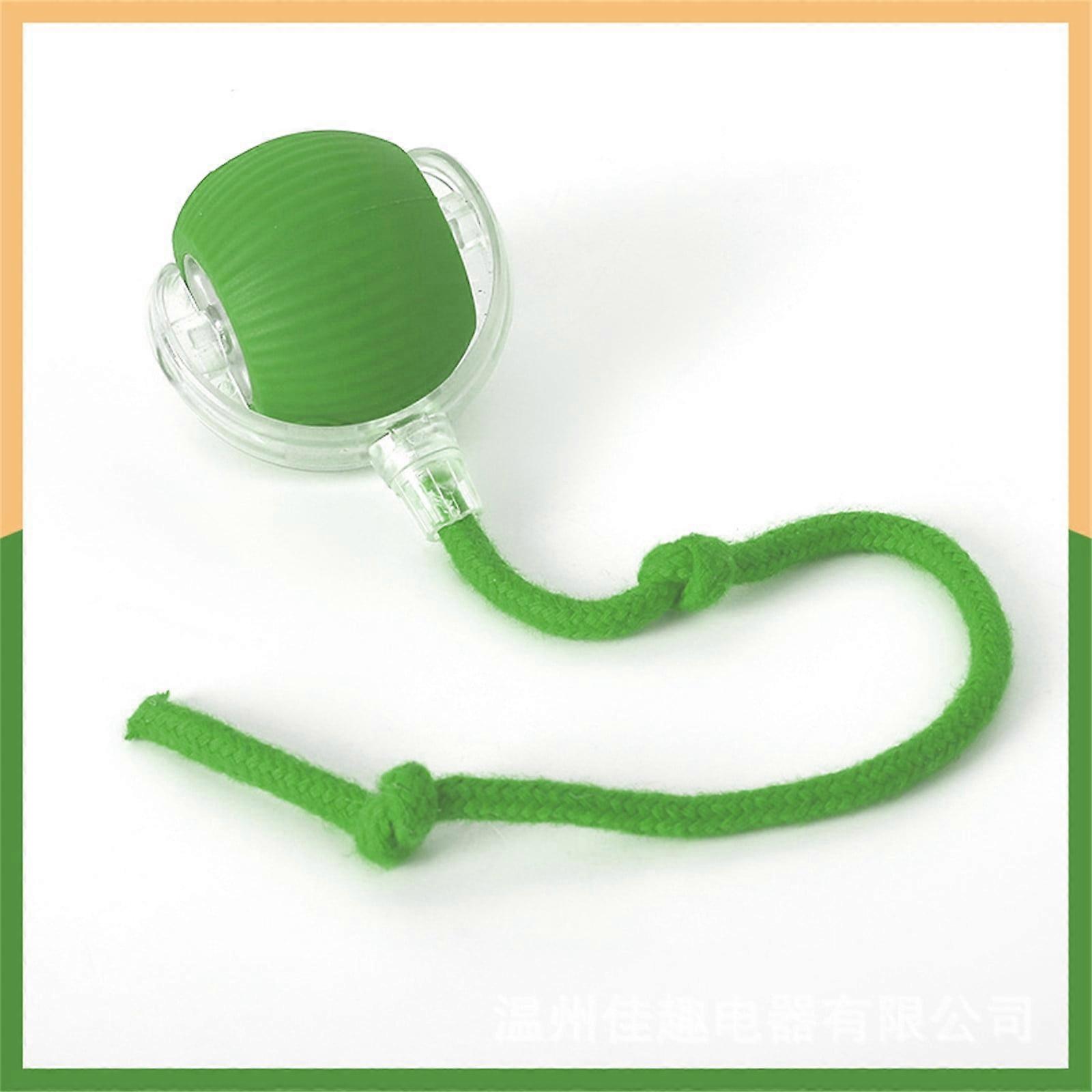 Automatic Pet Toy Ball with Rope - Rechargeable Jumping Ball for Cats and Dogs, Safe Materials, Stimulates Hunting Instincts