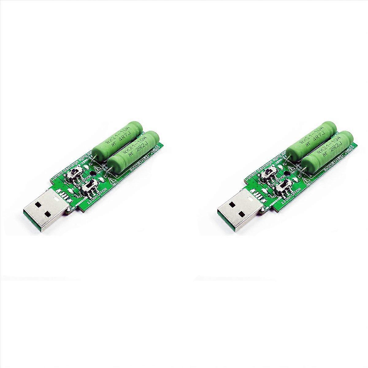 2X USB Resistor Dc Electronic Load with Switch Adjustable 5V1A/2A/3A Battery Capacity Voltage Discha