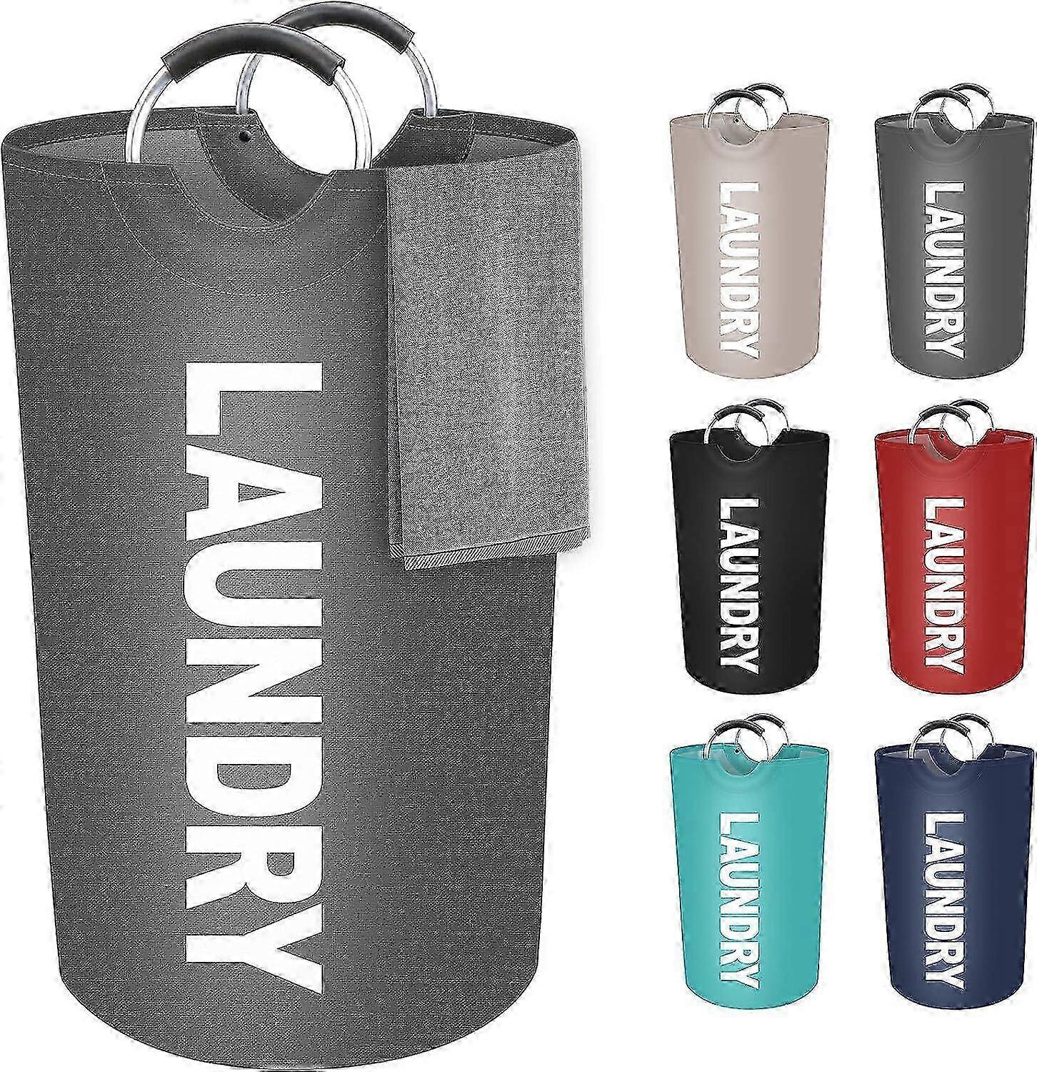 25-26 115L Large Collapsible Laundry Basket, Dirty Hamper for Laundry with Handles