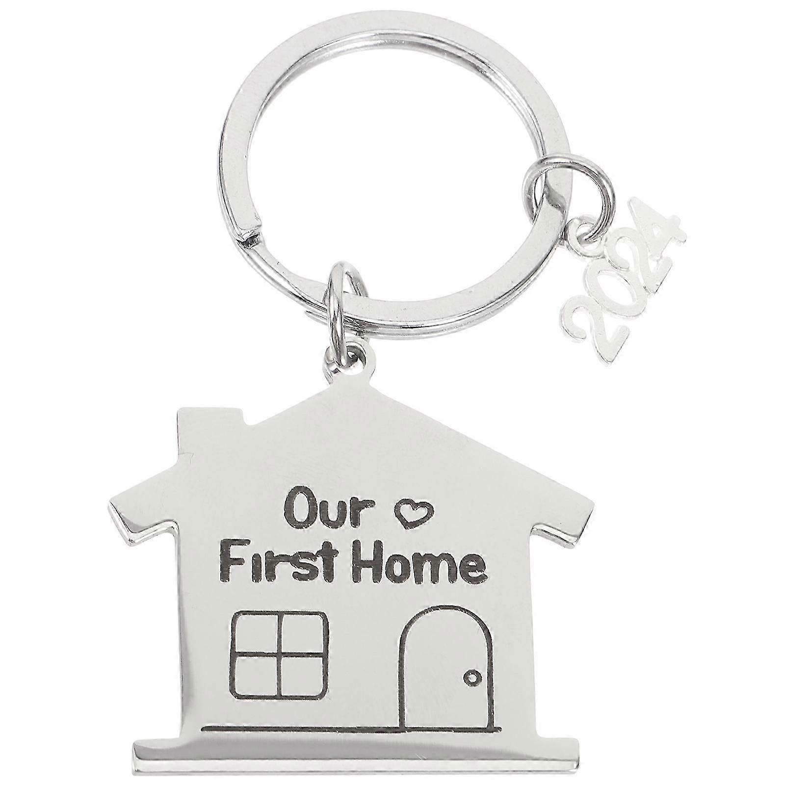 Housewarming Metal Keychain House Shape Bag Decoration